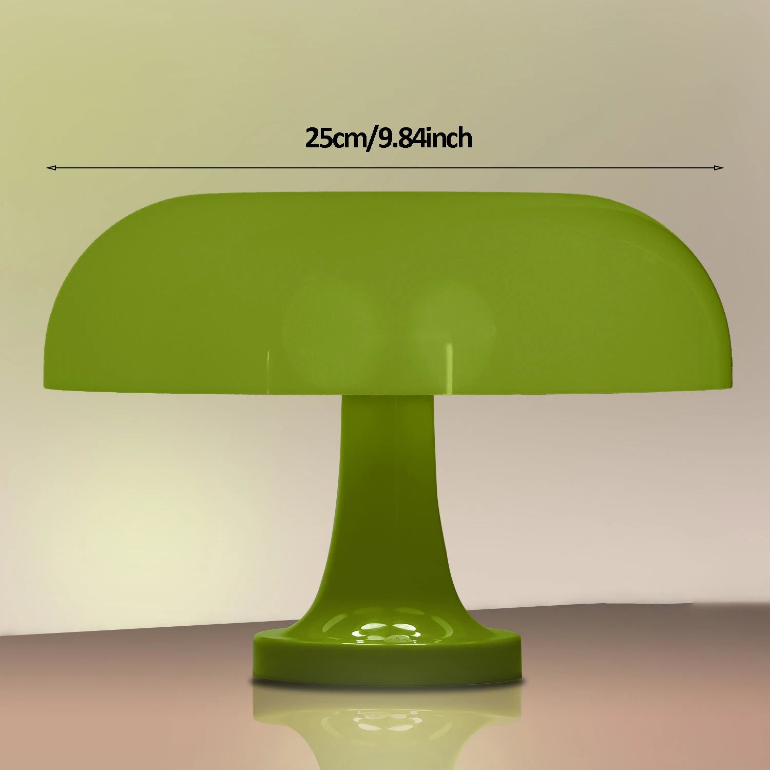 Contemporary Bauhaus mushroom lamp in cozy living room