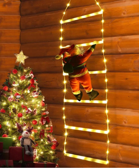 Christmas Santa decoration climbing wall indoors