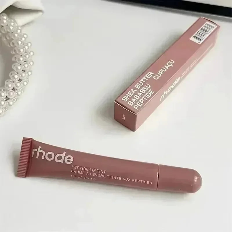 RHODE Shea Butter Lip Gloss Phone Case for iPhone, beige cream color with lip balm holder