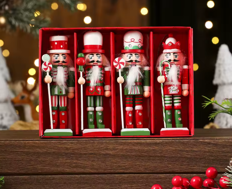 Pecan Soldier Hanging Christmas Wooden Ornament