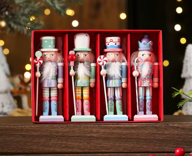 Pecan Soldier Hanging Christmas Wooden Ornament