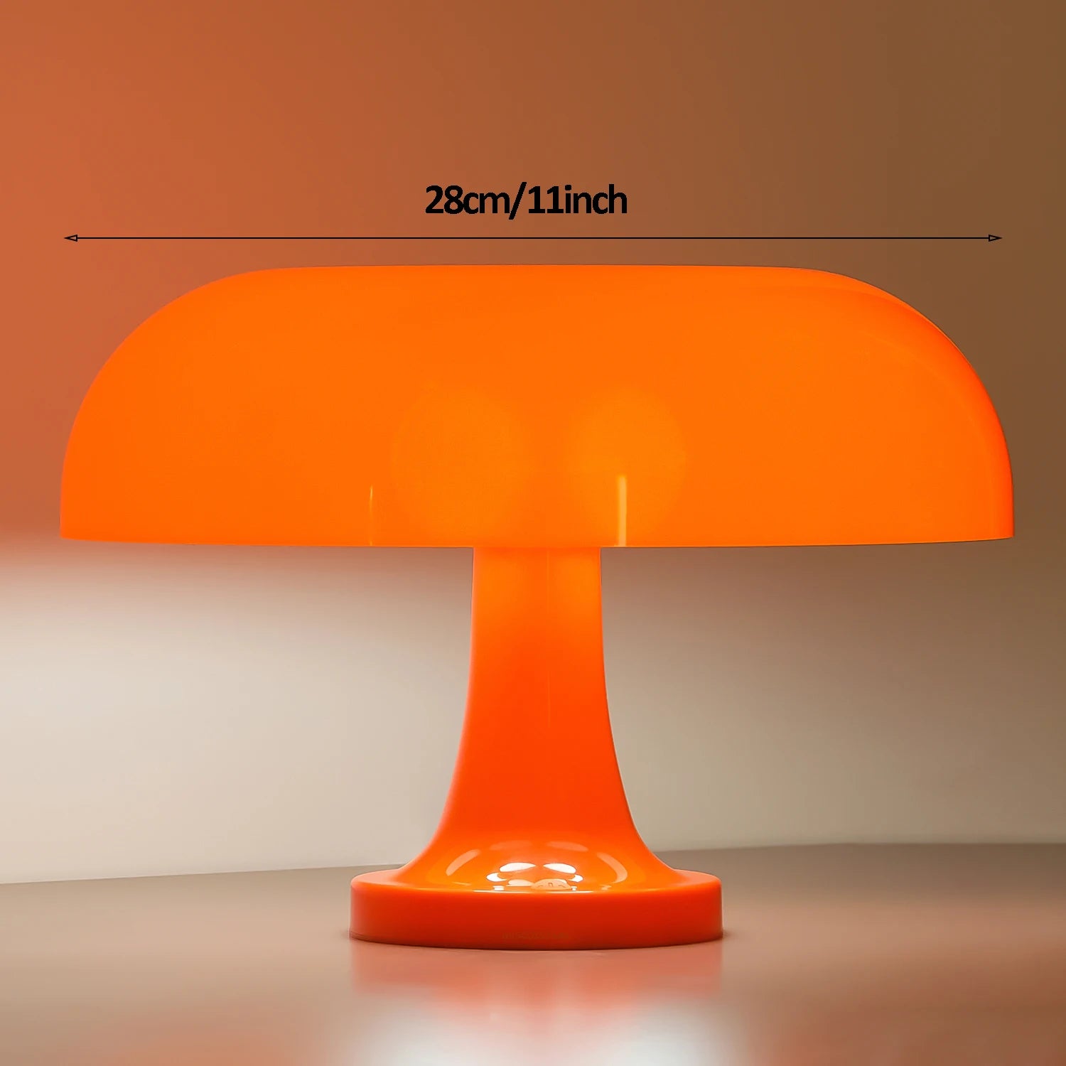 Golden mushroom Bauhaus table lamp minimalist style